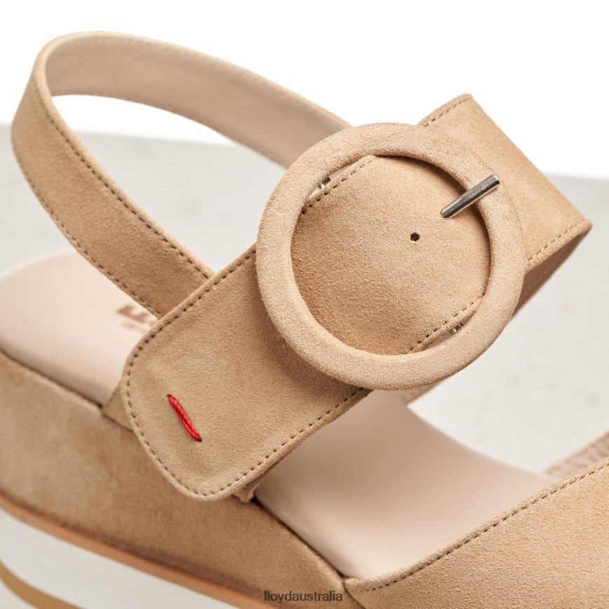 LLOYD Women SUEDE SANDALE beige Shoes H6PTLF1224