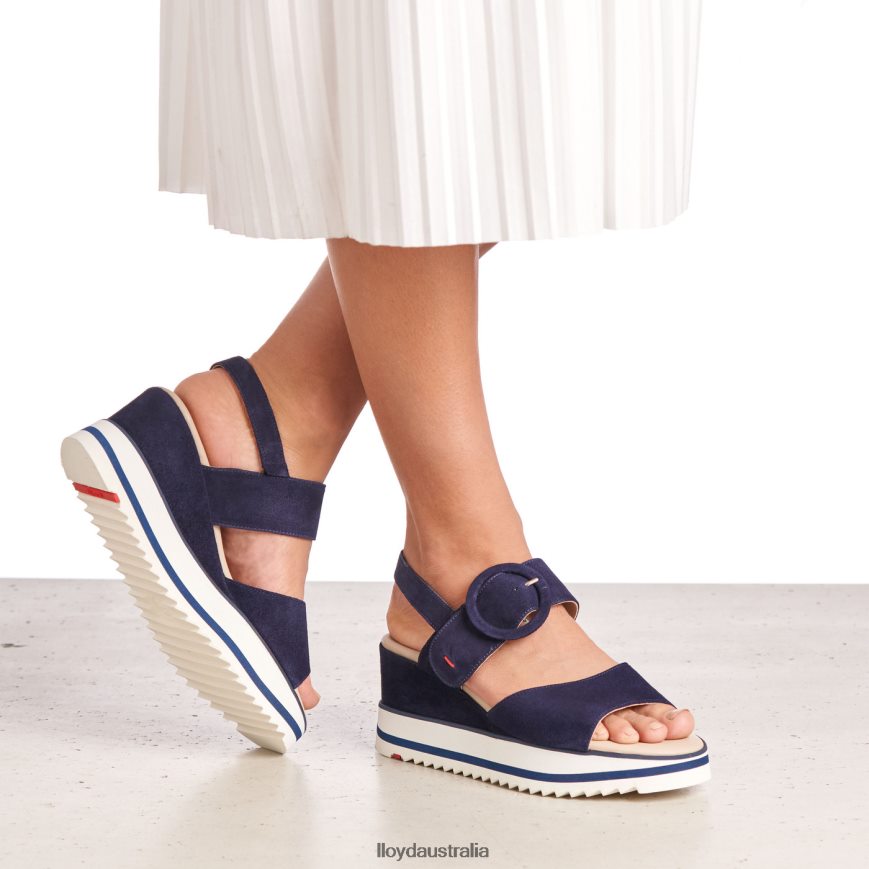 LLOYD Women SUEDE SANDALE blue Shoes H6PTLF1215