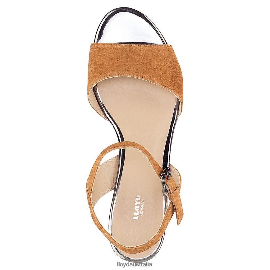 LLOYD Women SUEDE SANDALE brown Shoes H6PTLF1174