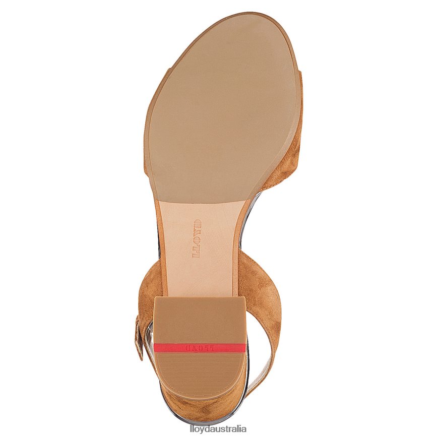 LLOYD Women SUEDE SANDALE brown Shoes H6PTLF1174