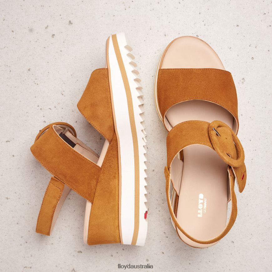 LLOYD Women SUEDE SANDALE brown Shoes H6PTLF1214