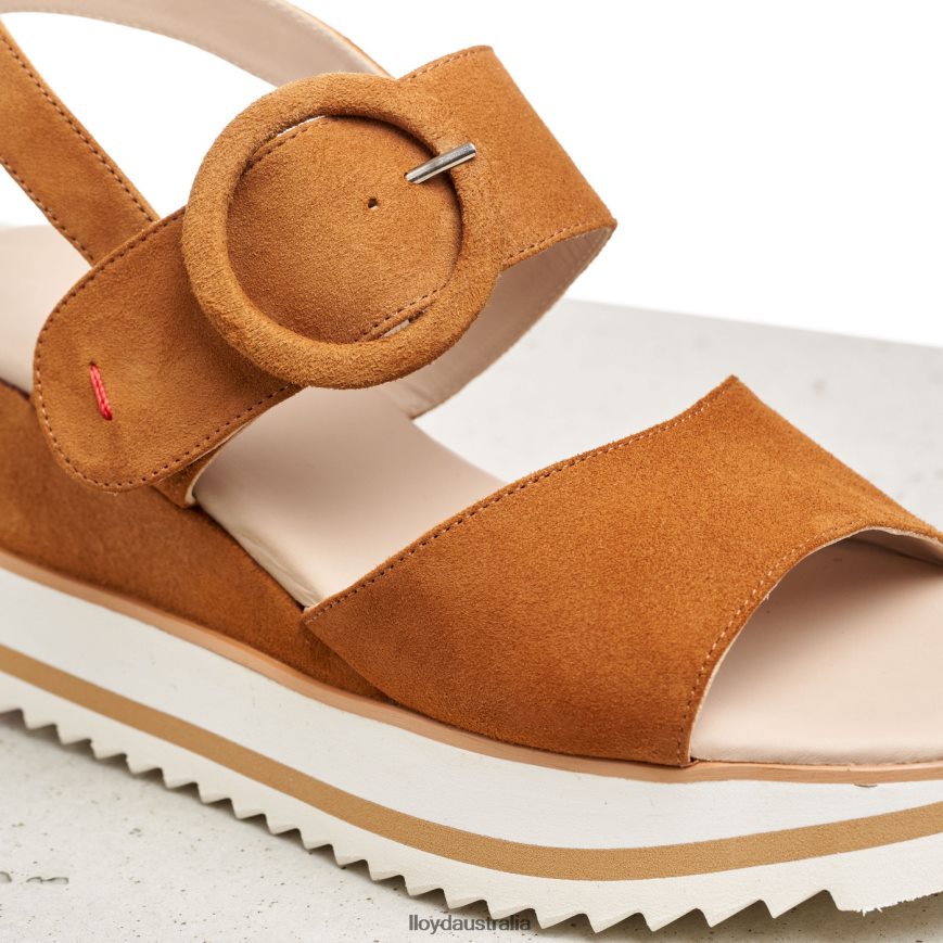 LLOYD Women SUEDE SANDALE brown Shoes H6PTLF1214