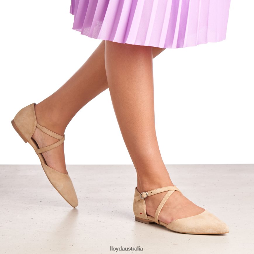 LLOYD Women SUEDE SURFACE SANDALE beige Shoes H6PTLF1165