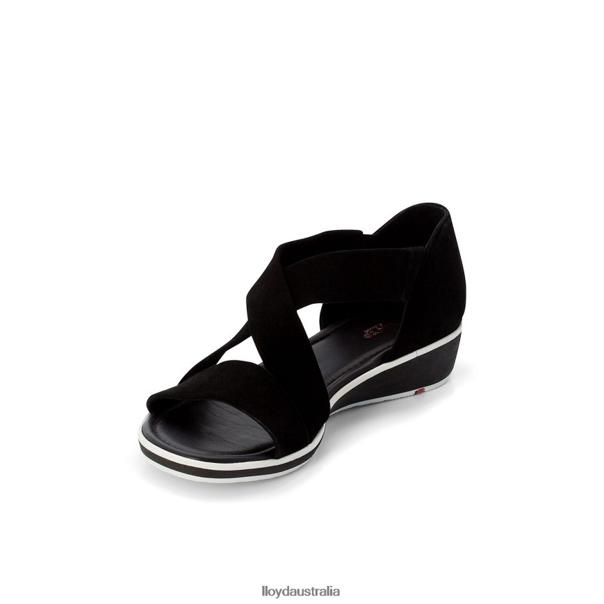 LLOYD Women SUEDE SURFACE SANDALE black Shoes H6PTLF1248