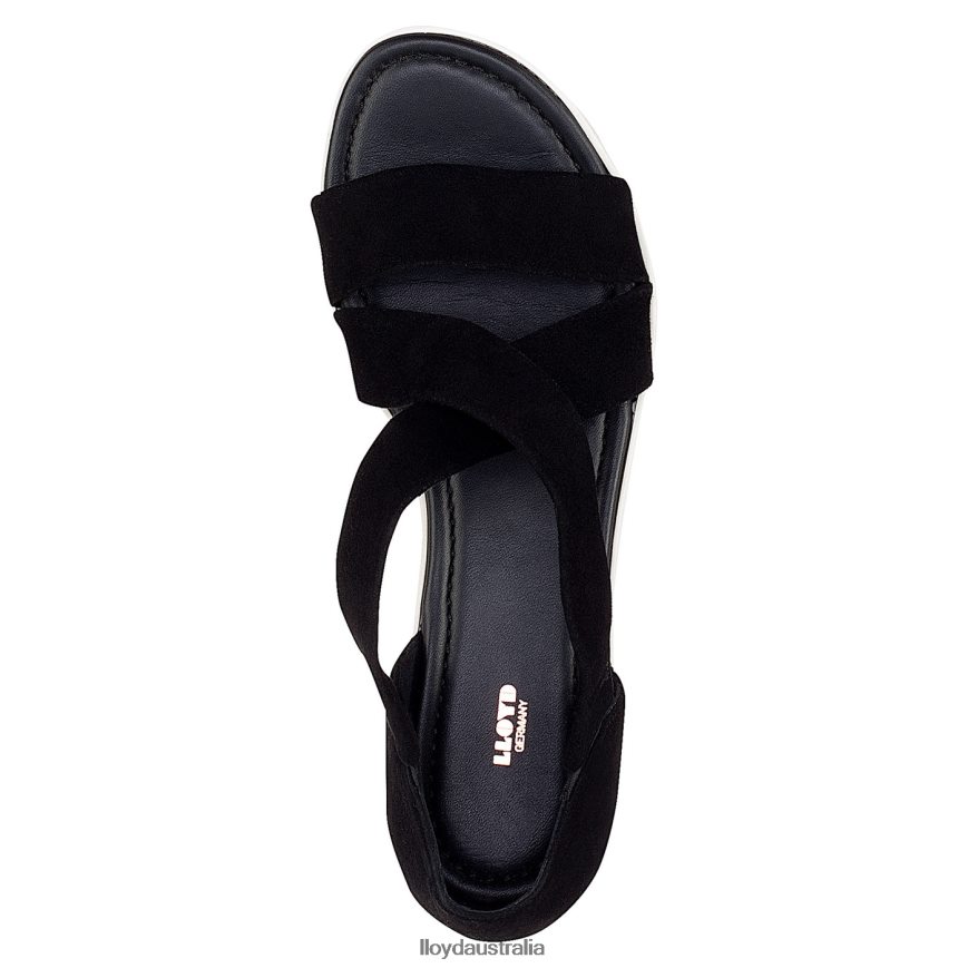 LLOYD Women SUEDE SURFACE SANDALE black Shoes H6PTLF1248