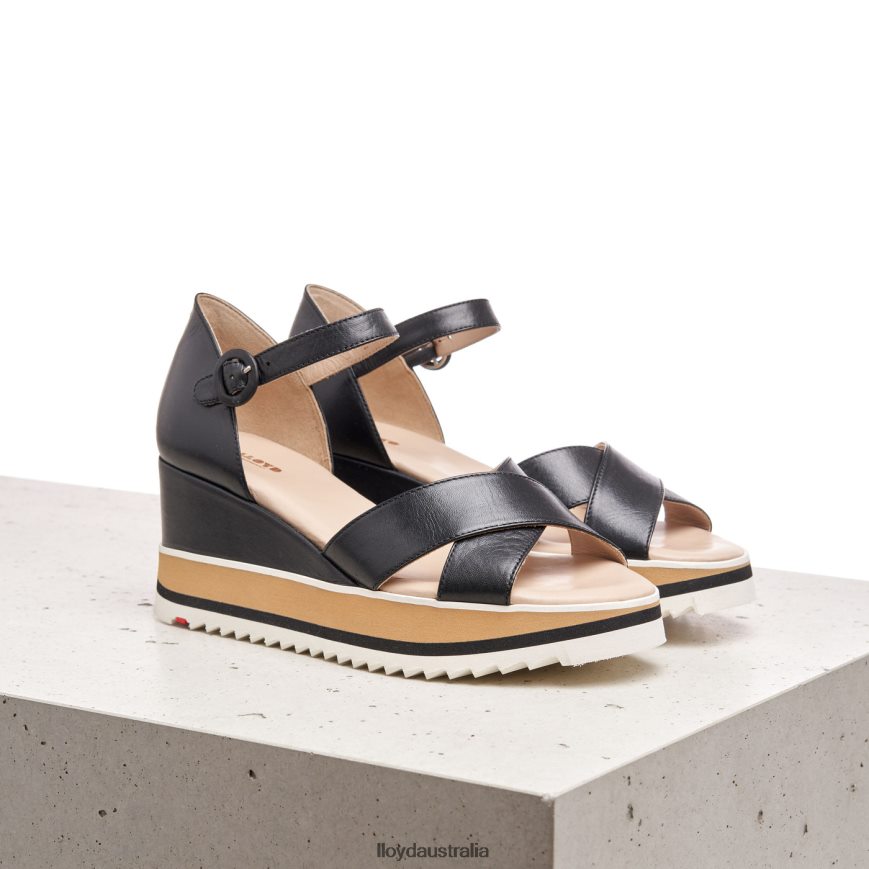 LLOYD Women WEDGE SANDALE black Shoes H6PTLF1208