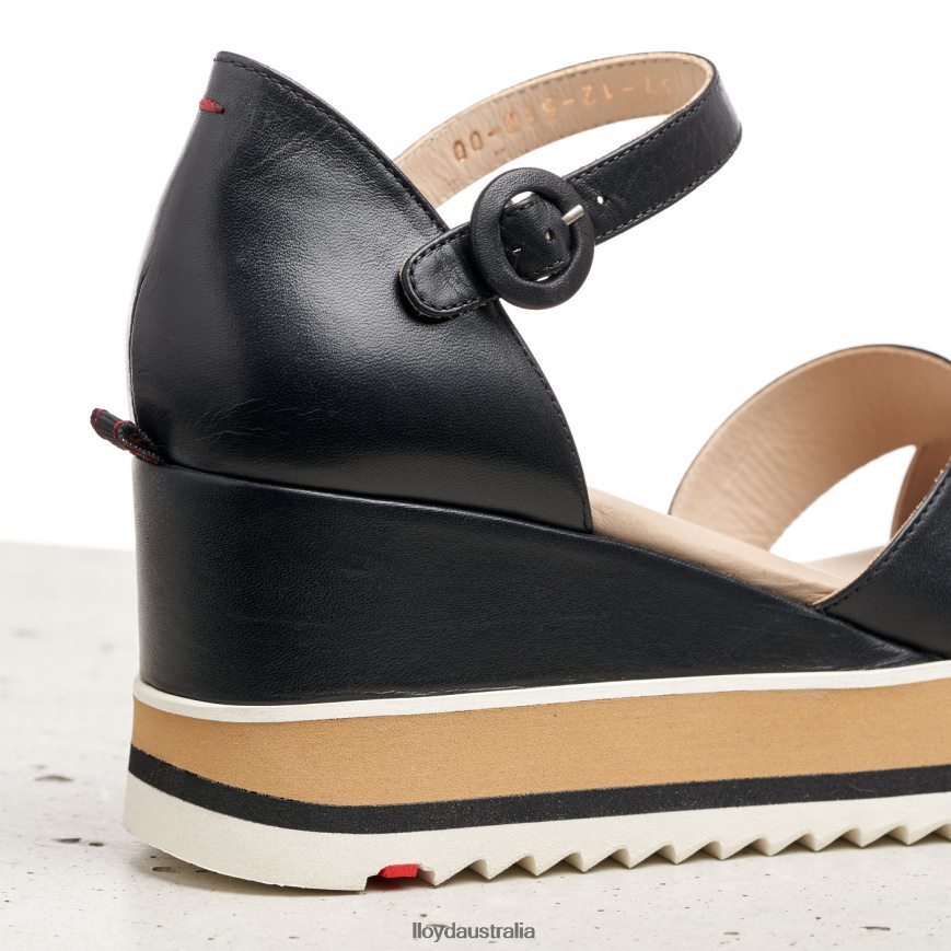 LLOYD Women WEDGE SANDALE black Shoes H6PTLF1208