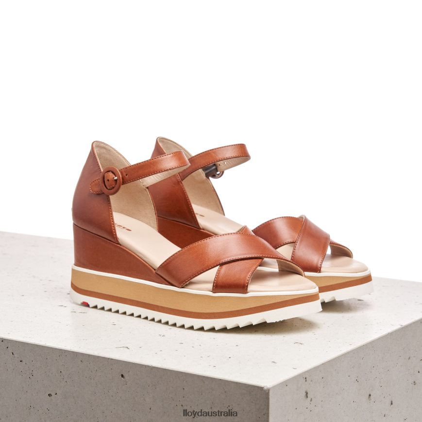 LLOYD Women WEDGE SANDALE brown Shoes H6PTLF1204