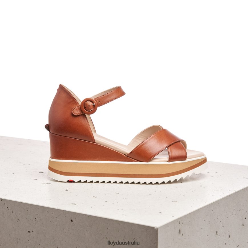 LLOYD Women WEDGE SANDALE brown Shoes H6PTLF1204
