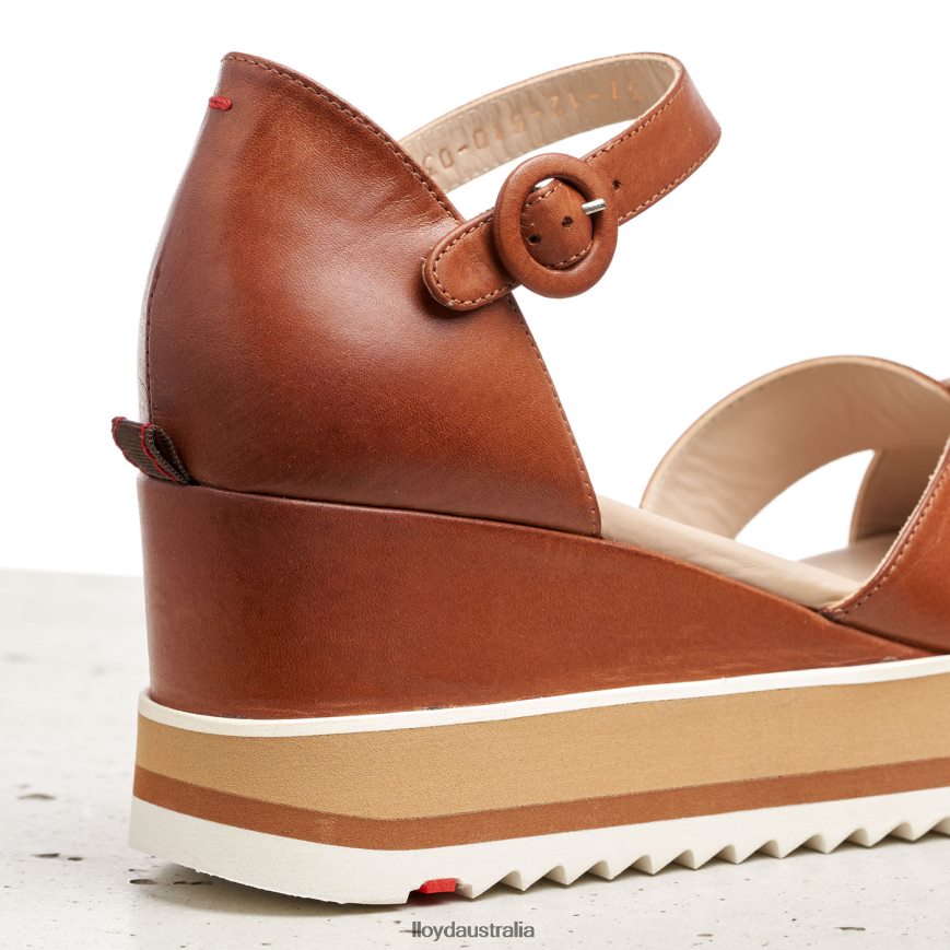 LLOYD Women WEDGE SANDALE brown Shoes H6PTLF1204