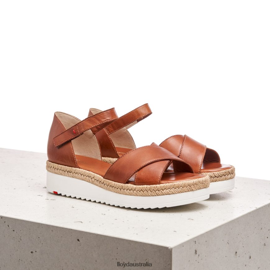 LLOYD Women WEDGE SANDALE brown Shoes H6PTLF1237