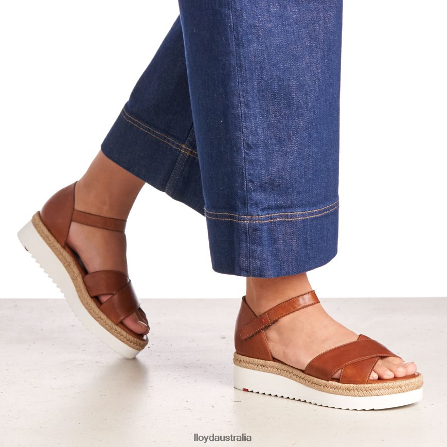 LLOYD Women WEDGE SANDALE brown Shoes H6PTLF1237