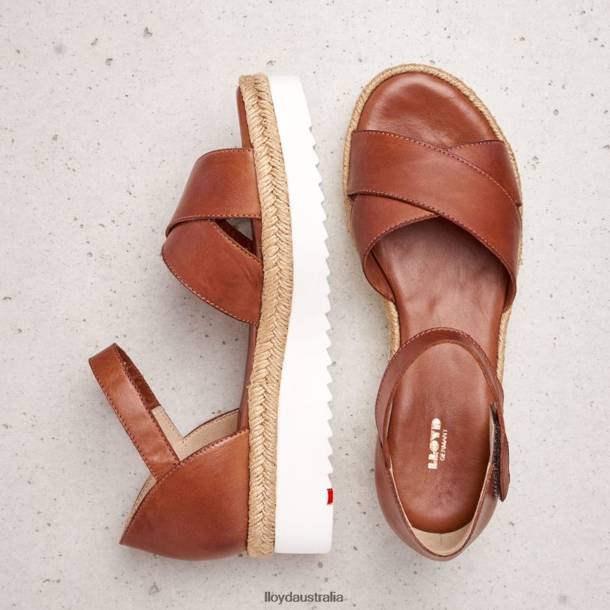LLOYD Women WEDGE SANDALE brown Shoes H6PTLF1237