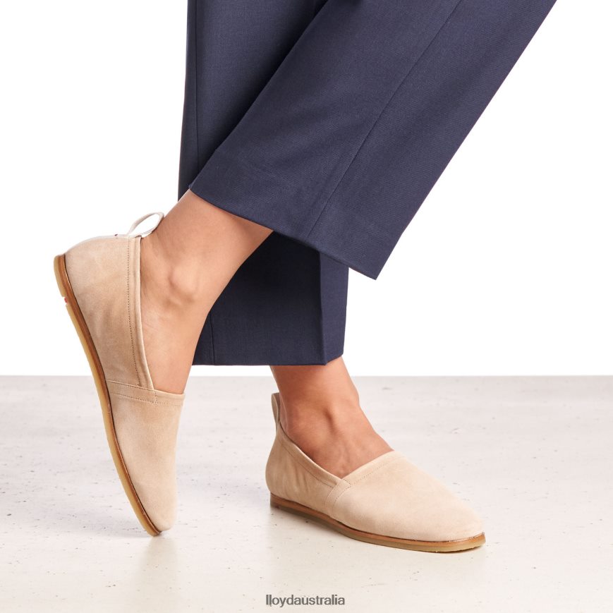 LLOYD Women LEATHER SLIP ON SLIPPER beige Shoes H6PTLF1129
