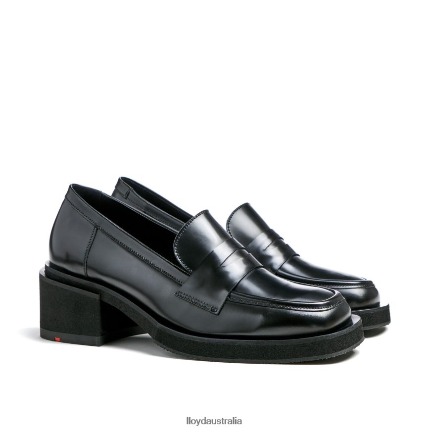LLOYD Women LEATHER SLIP ON SLIPPER black Shoes H6PTLF1113