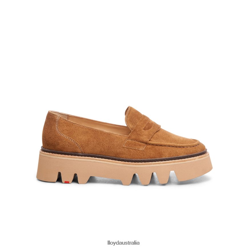 LLOYD Women LEATHER SLIP-ON SLIPPER brown Shoes H6PTLF1055