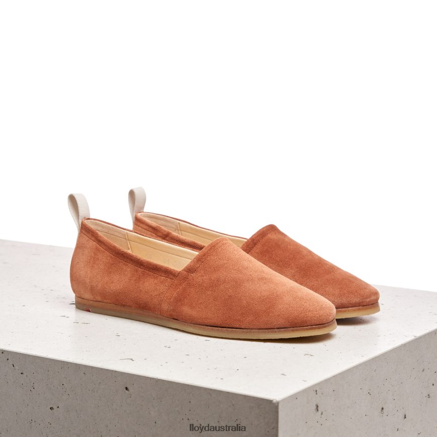 LLOYD Women LEATHER SLIP ON SLIPPER brown Shoes H6PTLF1123