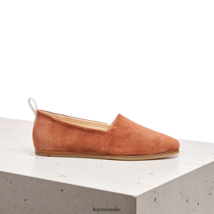 LLOYD Women LEATHER SLIP ON SLIPPER brown Shoes H6PTLF1123