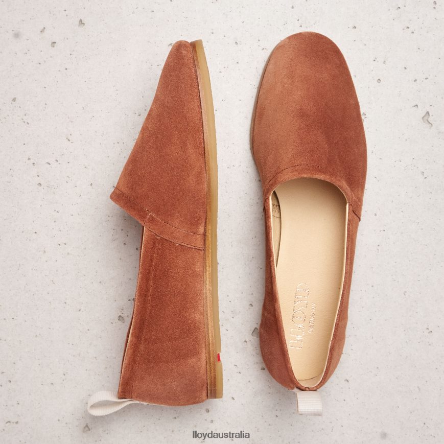 LLOYD Women LEATHER SLIP ON SLIPPER brown Shoes H6PTLF1123