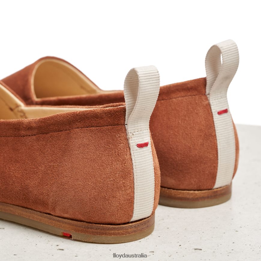 LLOYD Women LEATHER SLIP ON SLIPPER brown Shoes H6PTLF1123