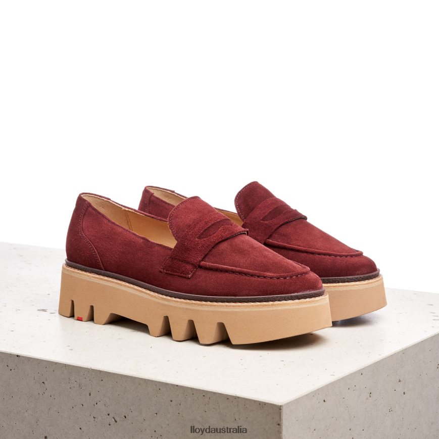 LLOYD Women LEATHER SLIP-ON SLIPPER red Shoes H6PTLF1073