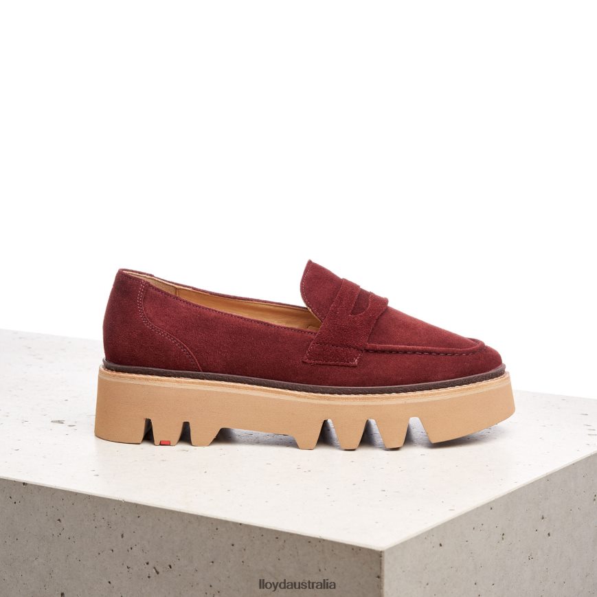 LLOYD Women LEATHER SLIP-ON SLIPPER red Shoes H6PTLF1073