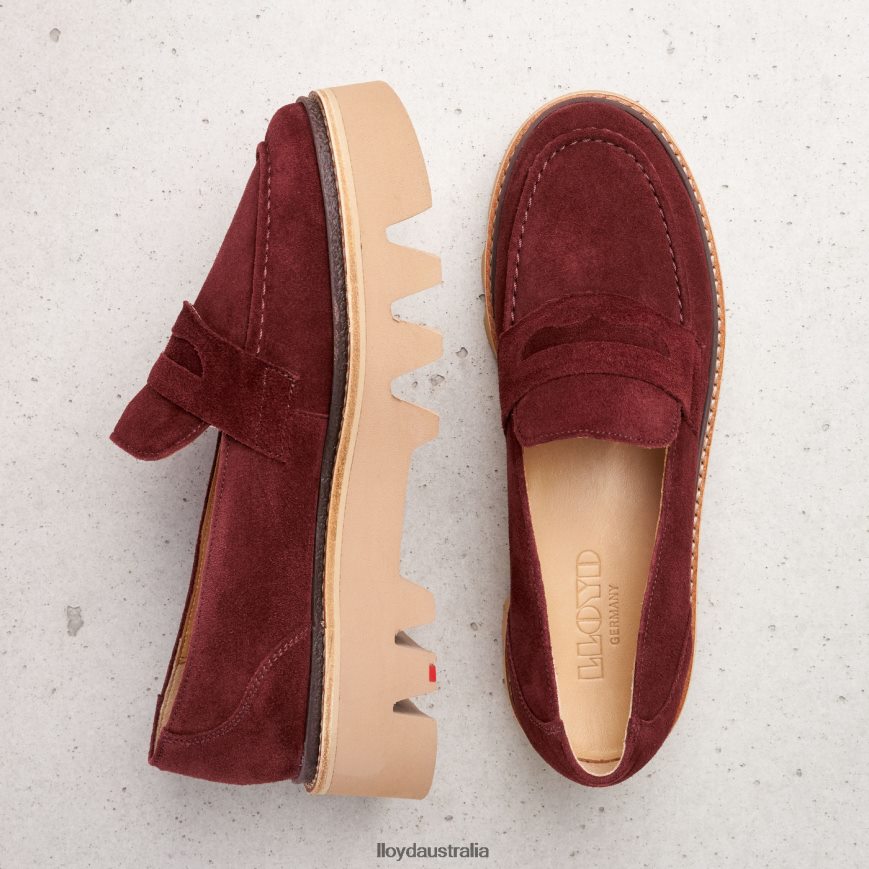 LLOYD Women LEATHER SLIP-ON SLIPPER red Shoes H6PTLF1073