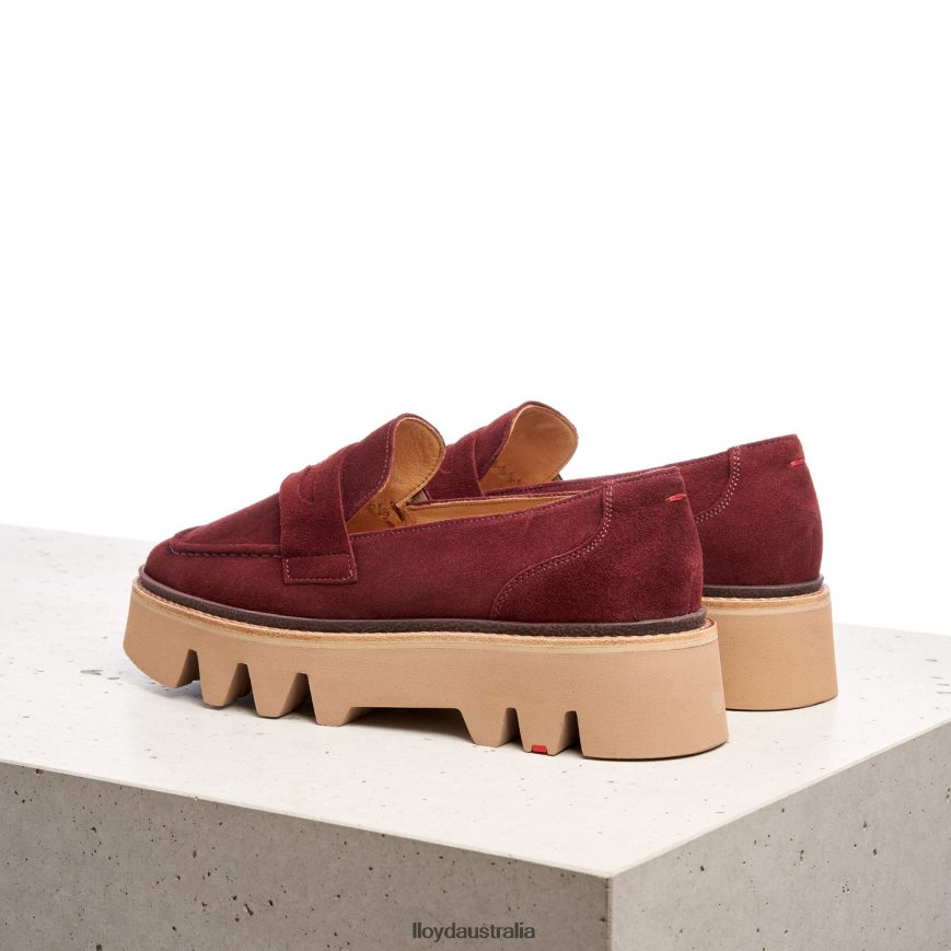 LLOYD Women LEATHER SLIP-ON SLIPPER red Shoes H6PTLF1073