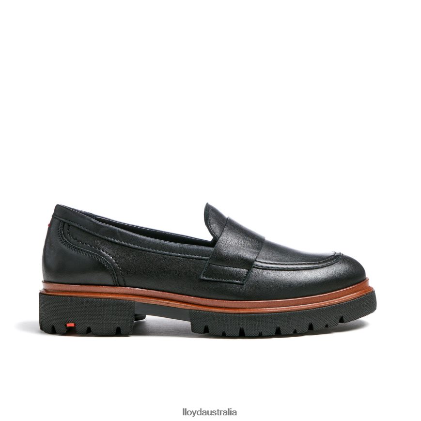 LLOYD Women SLIP ON LEATHER SLIPPER black Shoes H6PTLF1116
