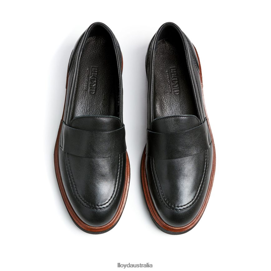LLOYD Women SLIP ON LEATHER SLIPPER black Shoes H6PTLF1116
