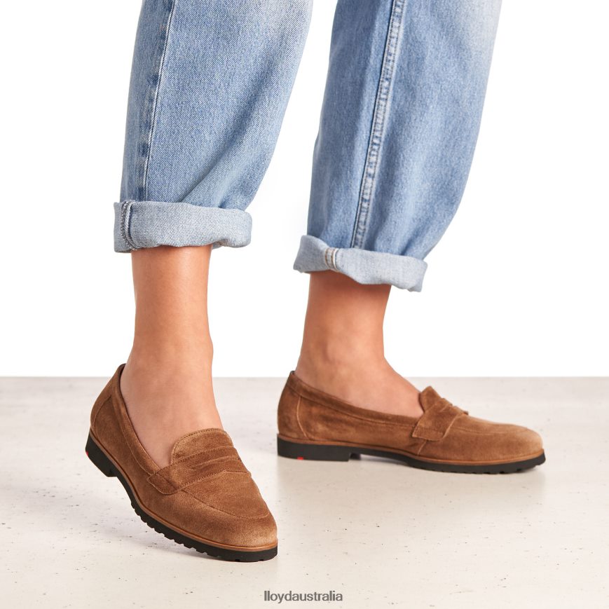LLOYD Women SLIP ON LEATHER SLIPPER brown Shoes H6PTLF1148