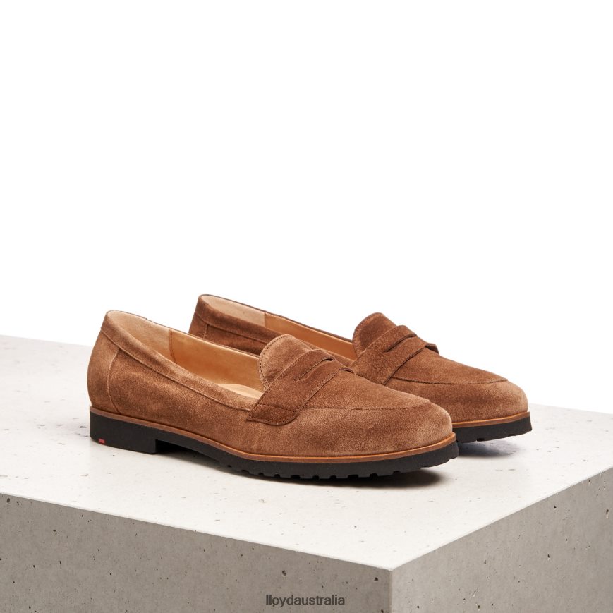 LLOYD Women SLIP ON LEATHER SLIPPER brown Shoes H6PTLF1148