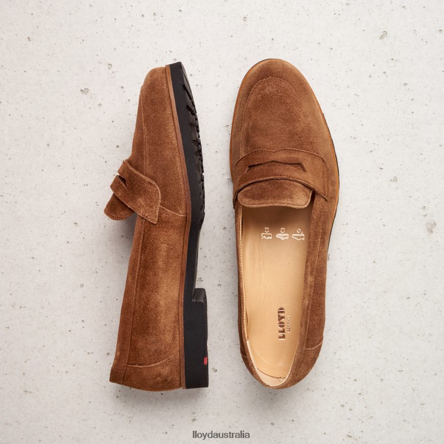LLOYD Women SLIP ON LEATHER SLIPPER brown Shoes H6PTLF1148