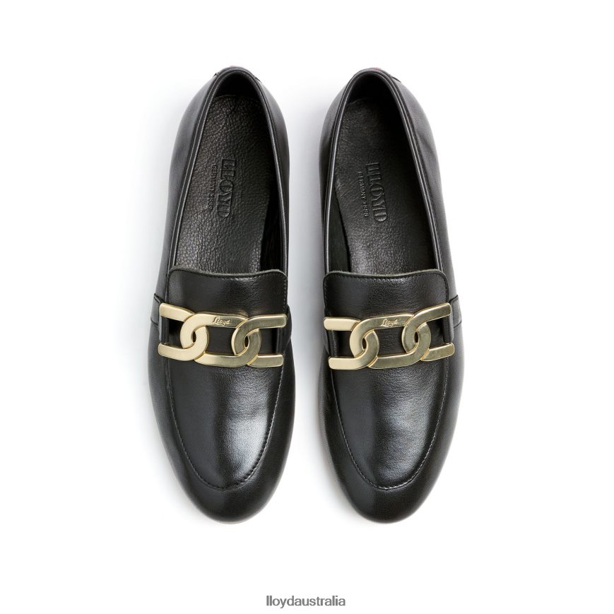 LLOYD Women SMOOTH LEATHER SLIPPER black Shoes H6PTLF1039
