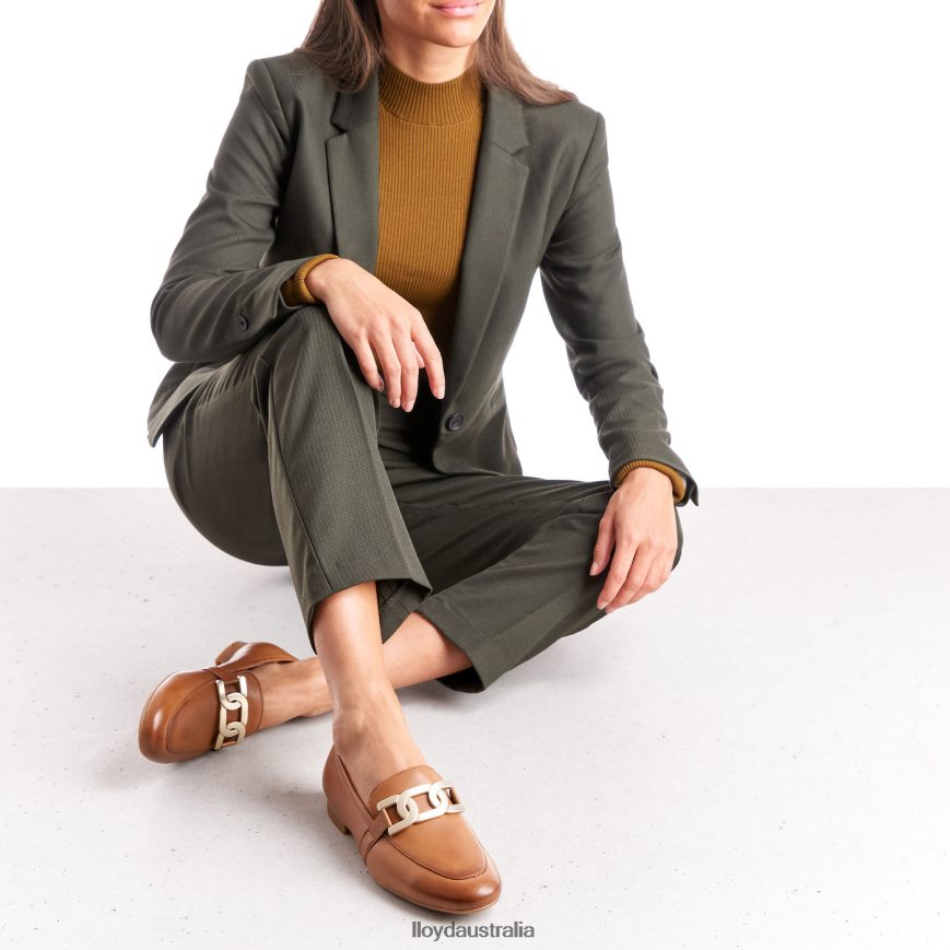 LLOYD Women SMOOTH LEATHER SLIPPER brown Shoes H6PTLF1040