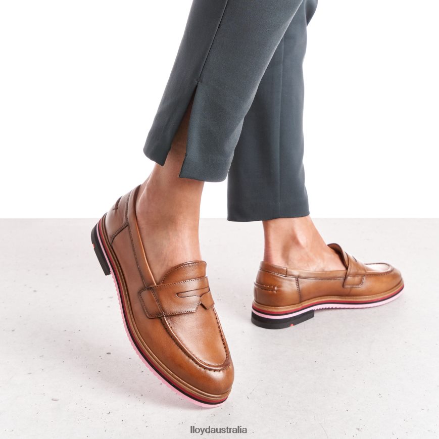 LLOYD Women SMOOTH LEATHER SLIPPER brown Shoes H6PTLF1045