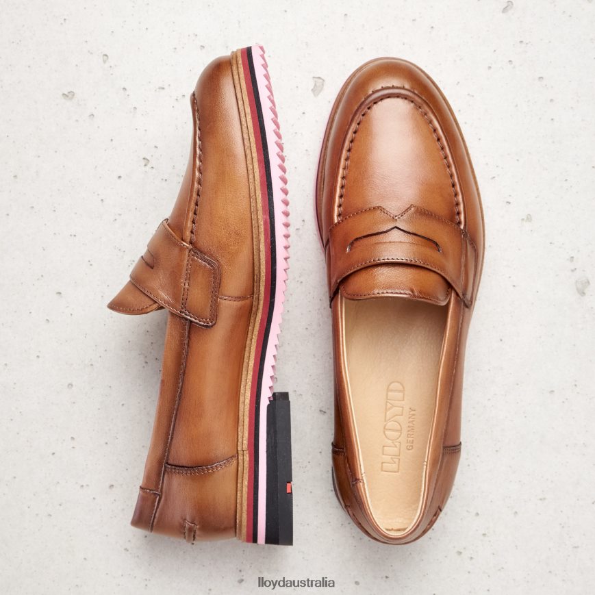 LLOYD Women SMOOTH LEATHER SLIPPER brown Shoes H6PTLF1045