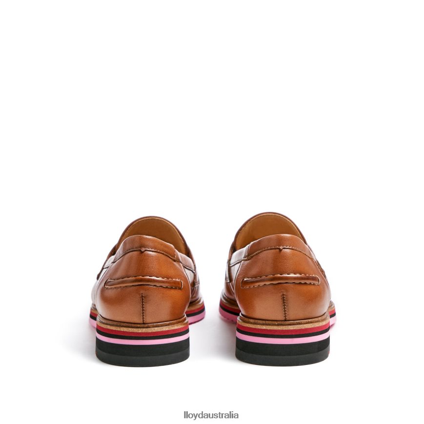 LLOYD Women SMOOTH LEATHER SLIPPER brown Shoes H6PTLF1045