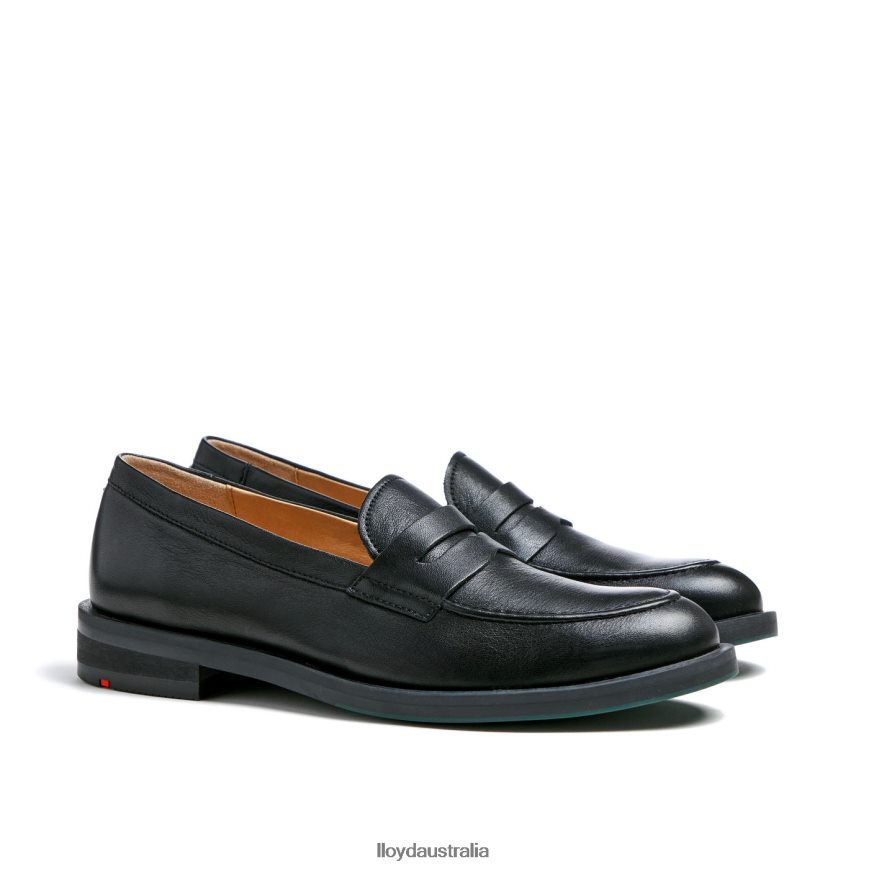 LLOYD Women SMOOTH LEATHER SLIP-ON SLIPPER black Shoes H6PTLF1025