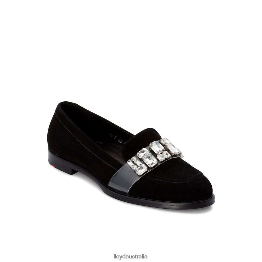 LLOYD Women SUEDE SLIPPER black Shoes H6PTLF1138