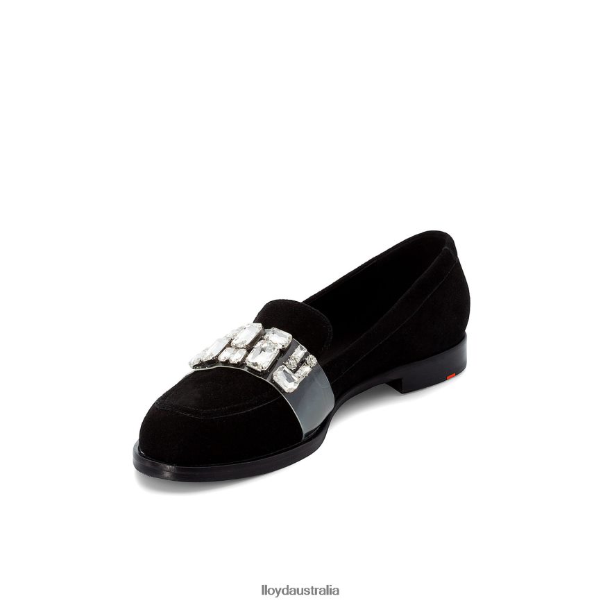 LLOYD Women SUEDE SLIPPER black Shoes H6PTLF1138