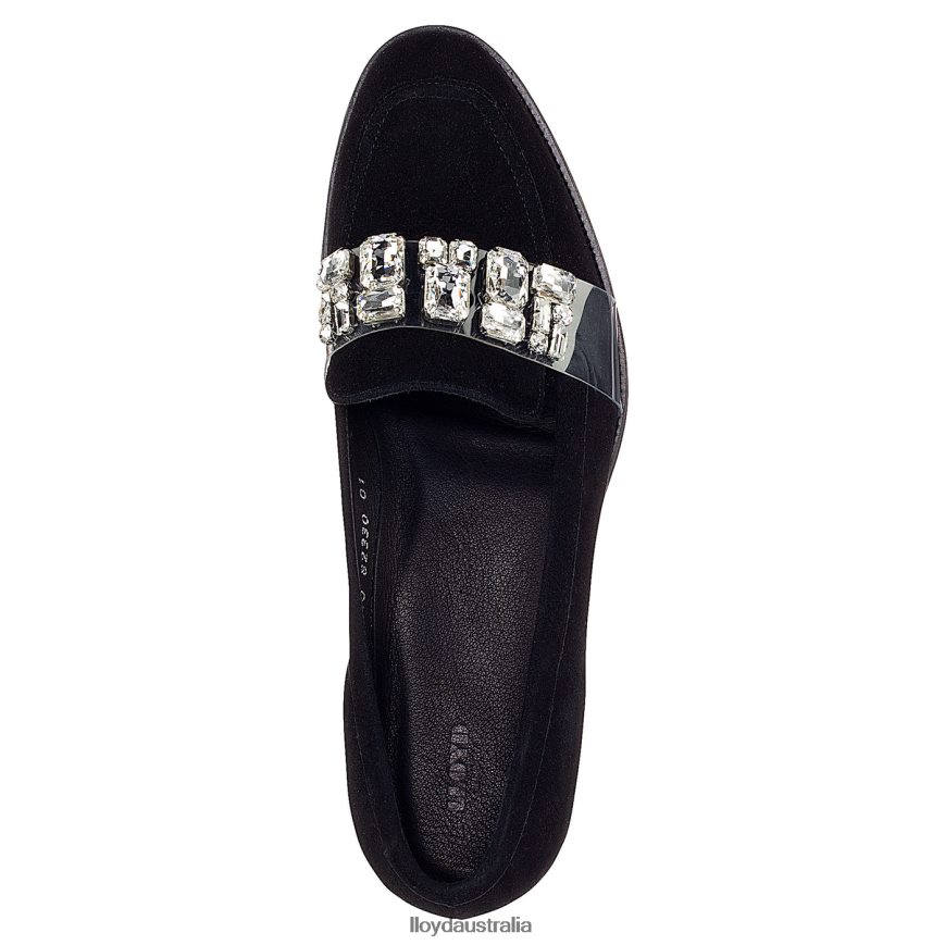 LLOYD Women SUEDE SLIPPER black Shoes H6PTLF1138