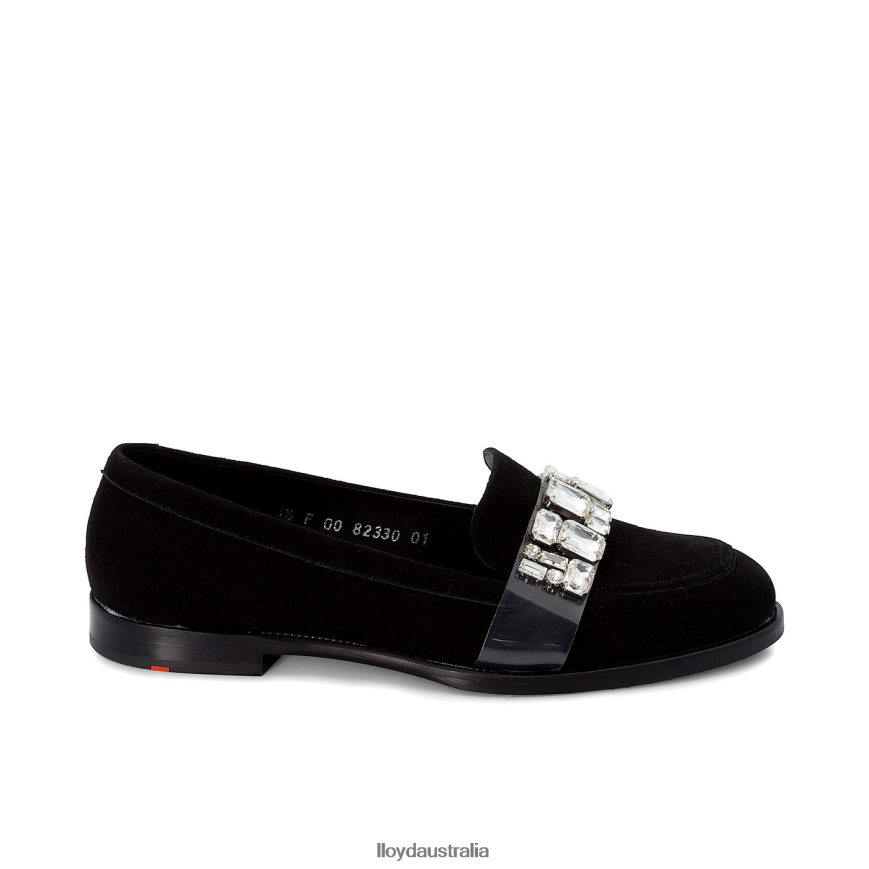LLOYD Women SUEDE SLIPPER black Shoes H6PTLF1138