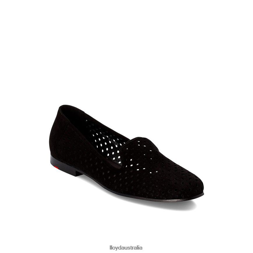 LLOYD Women SUEDE SLIPPER black Shoes H6PTLF1145