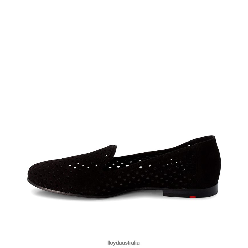 LLOYD Women SUEDE SLIPPER black Shoes H6PTLF1145