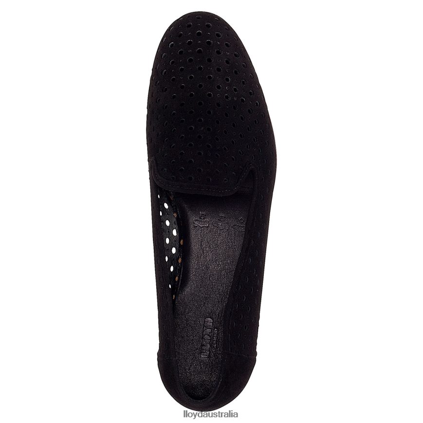 LLOYD Women SUEDE SLIPPER black Shoes H6PTLF1145
