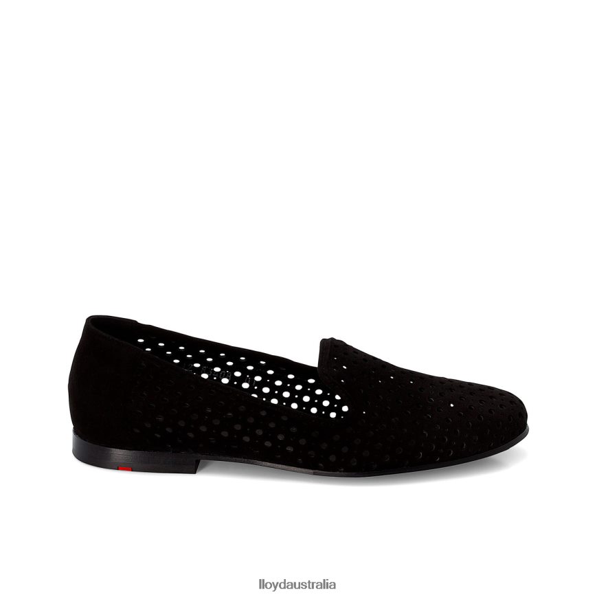LLOYD Women SUEDE SLIPPER black Shoes H6PTLF1145