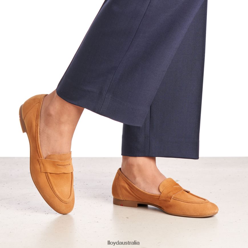 LLOYD Women SUEDE SLIPPER brown Shoes H6PTLF1136