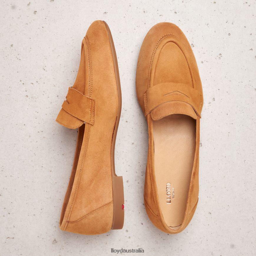 LLOYD Women SUEDE SLIPPER brown Shoes H6PTLF1136