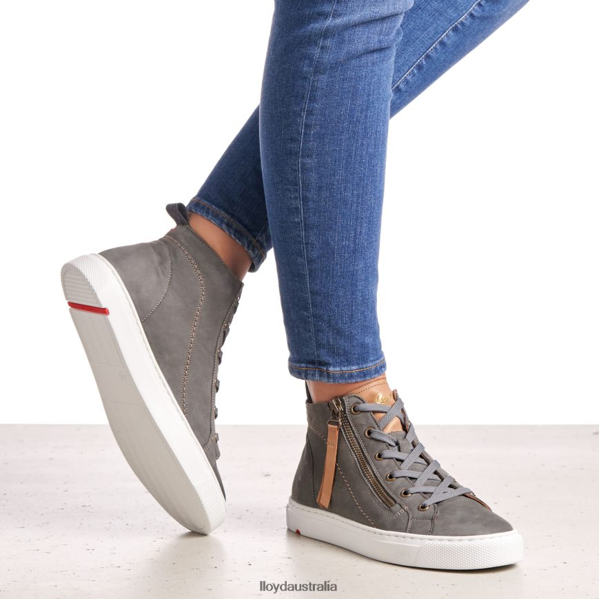LLOYD Women HIGH TOP SNEAKERS grey Shoes H6PTLF873